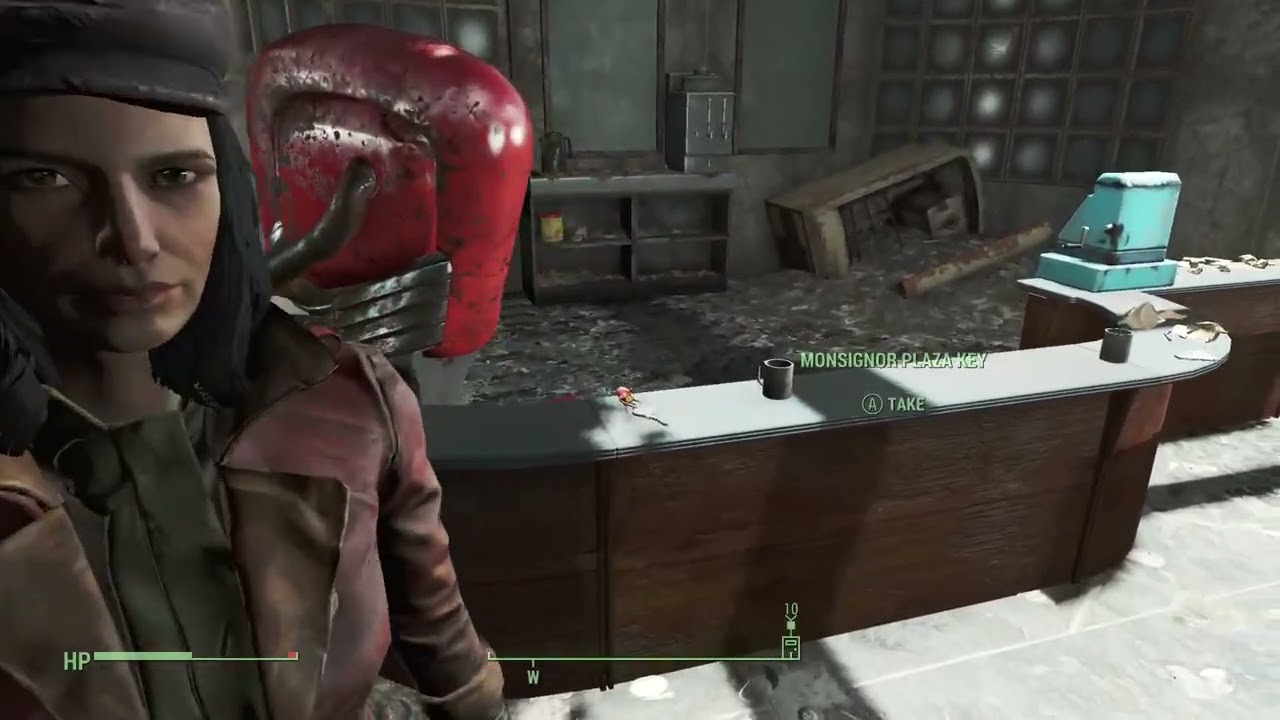 Fallout 4 | Fight against Raiders inside Monsignor Plaza