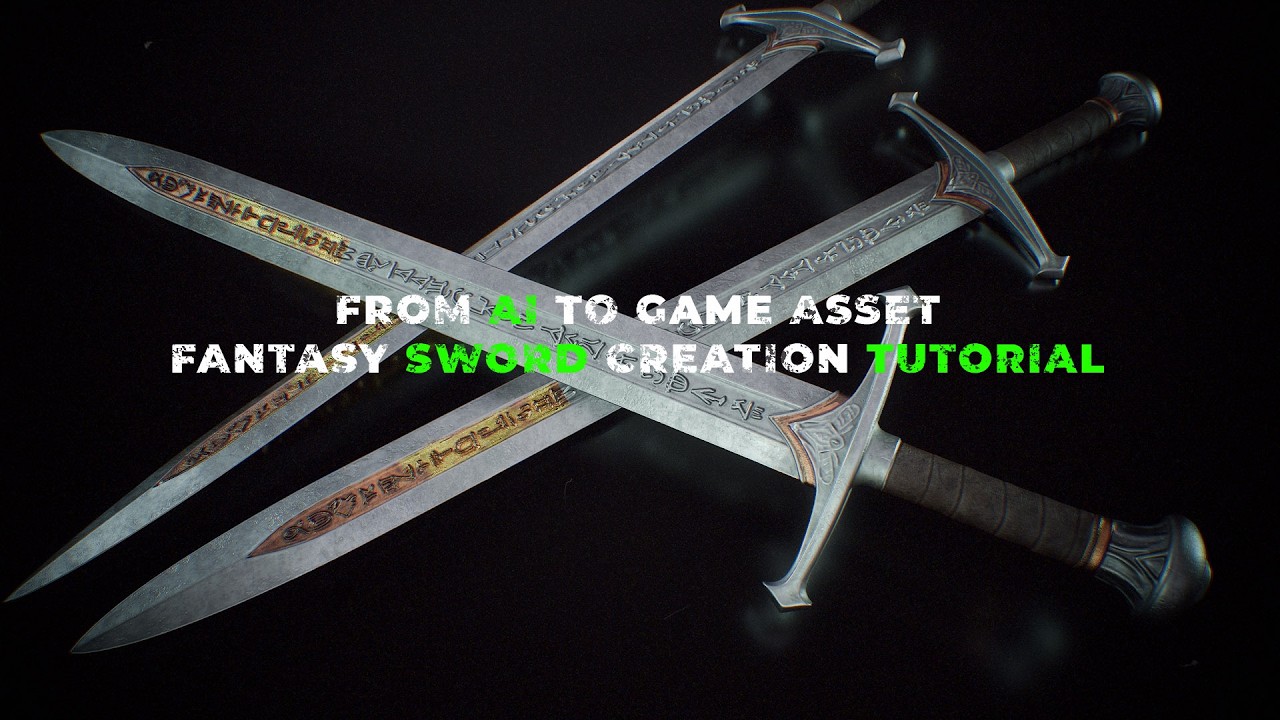 2️⃣ From AI to Game Asset: Fantasy Sword Creation Tutorial