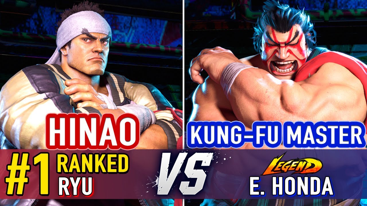 SF6 🤜 Hinao (#1 Ranked Ryu) vs Kung-Fu Master (E.Honda) 🤛 SF6 High Level Gameplay