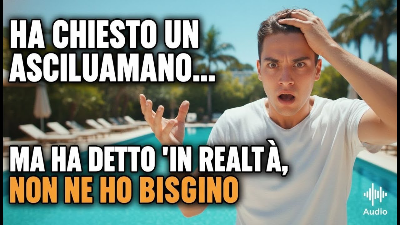 Ha chiesto un asciugamano in piscina… ma ha detto “In realtà, non ne ho bisogno”.