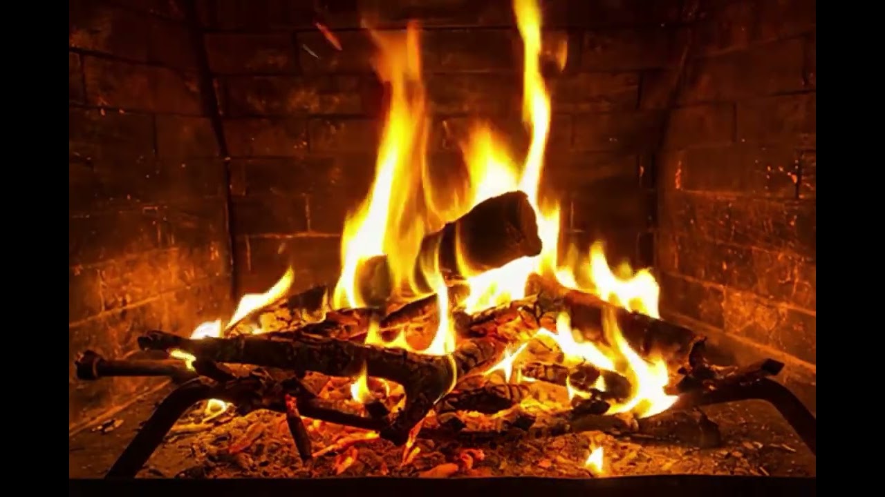 4 Hours Cozy Fireplace 🔥 Relaxing Fire Sounds for Sleep, Study & Stress Relief (4K)