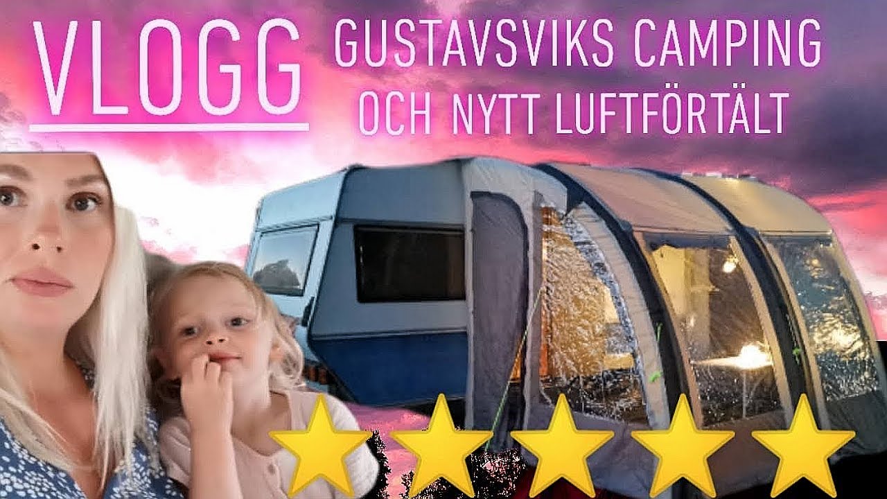VLOGG I Gustavsviks camping och luftförtält från Biltema