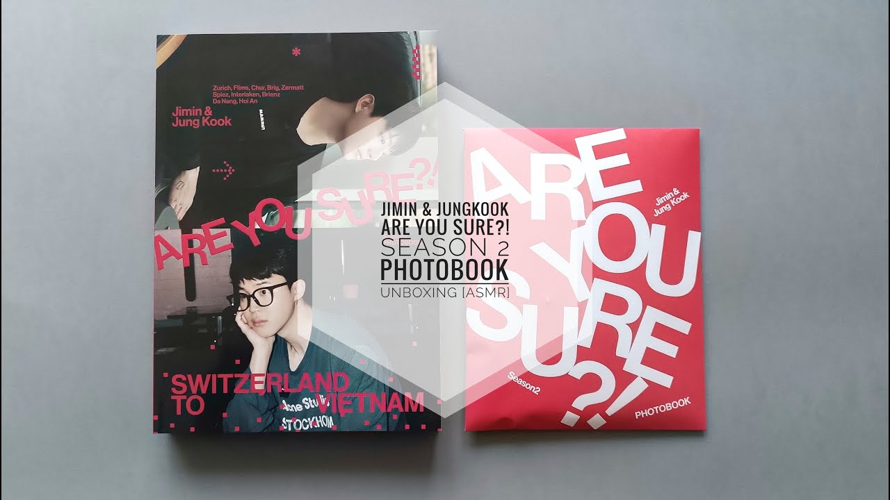 Jimin & Jungkook Are You Sure?! Season 2 Photobook Unboxing [ASMR]