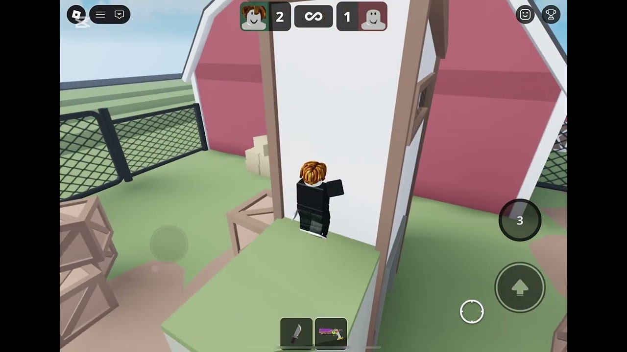 1v1 against @nocbm_777  luckily it was one of my map | #kofororblx #murderervssheriffduels 