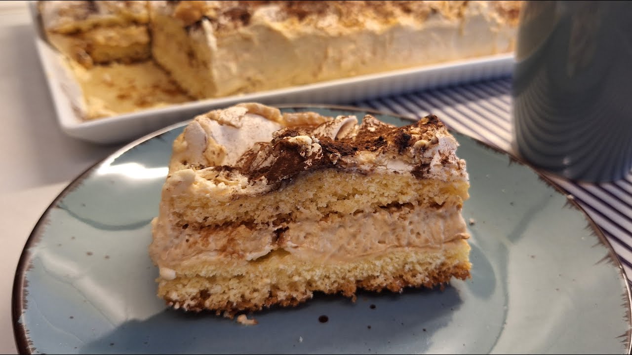 Меренговый торт со сгущенкой 5-ти минутка & Baiserkuchen in 5 Minuten