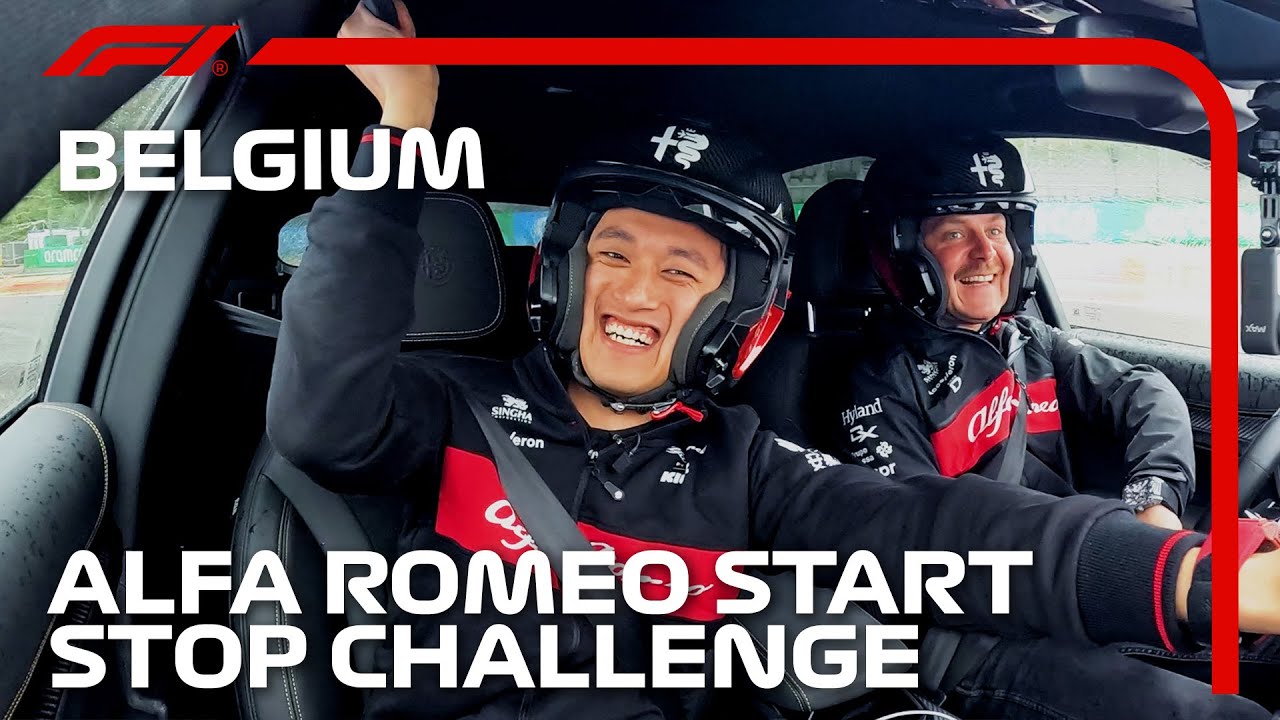 Alfa Romeo's Valtteri Bottas And Zhou Guanyu Take The Start Stop Challenge