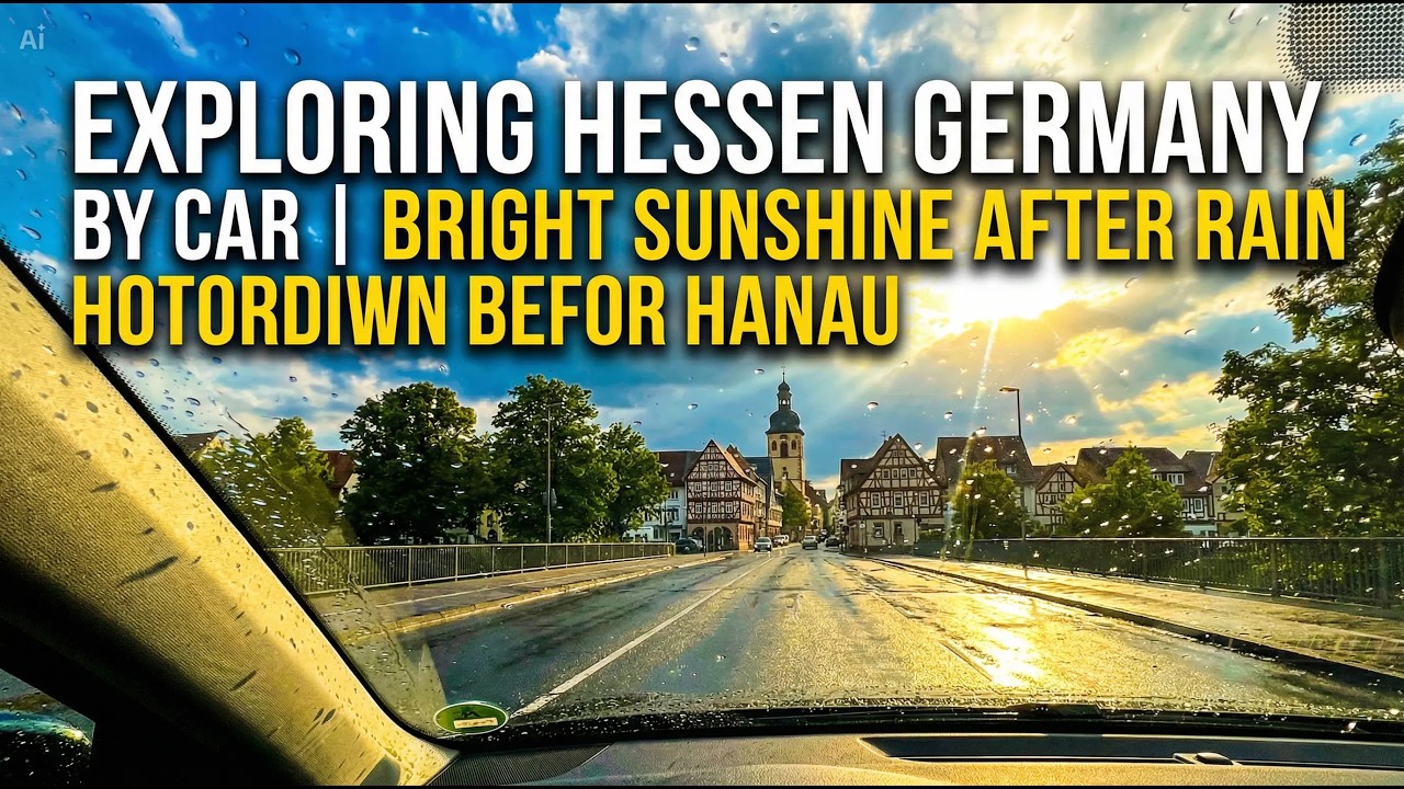 Peaceful Drive in Hessen, Germany | Rain to Sunshine 😌🌧️☀️🚘