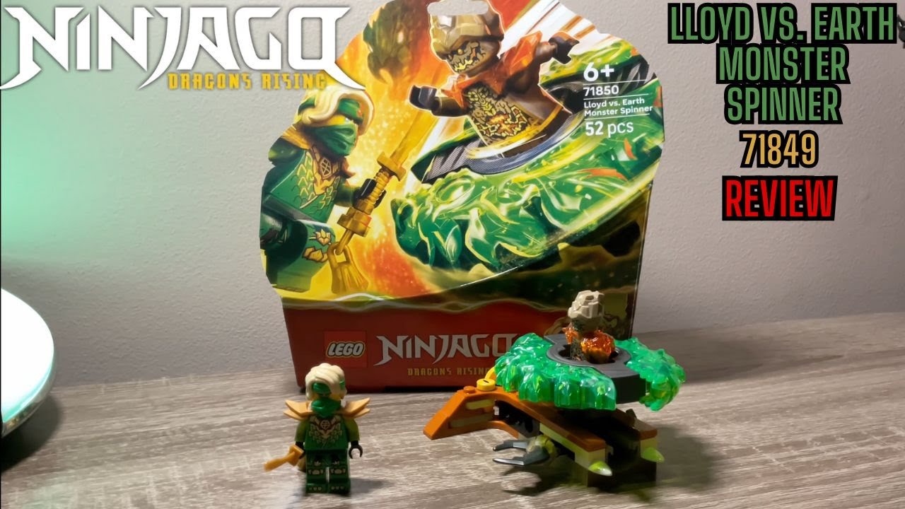 Lego Ninjago Dragons Rising | Lloyd vs. Earth Monster Spinner | 71850 Review