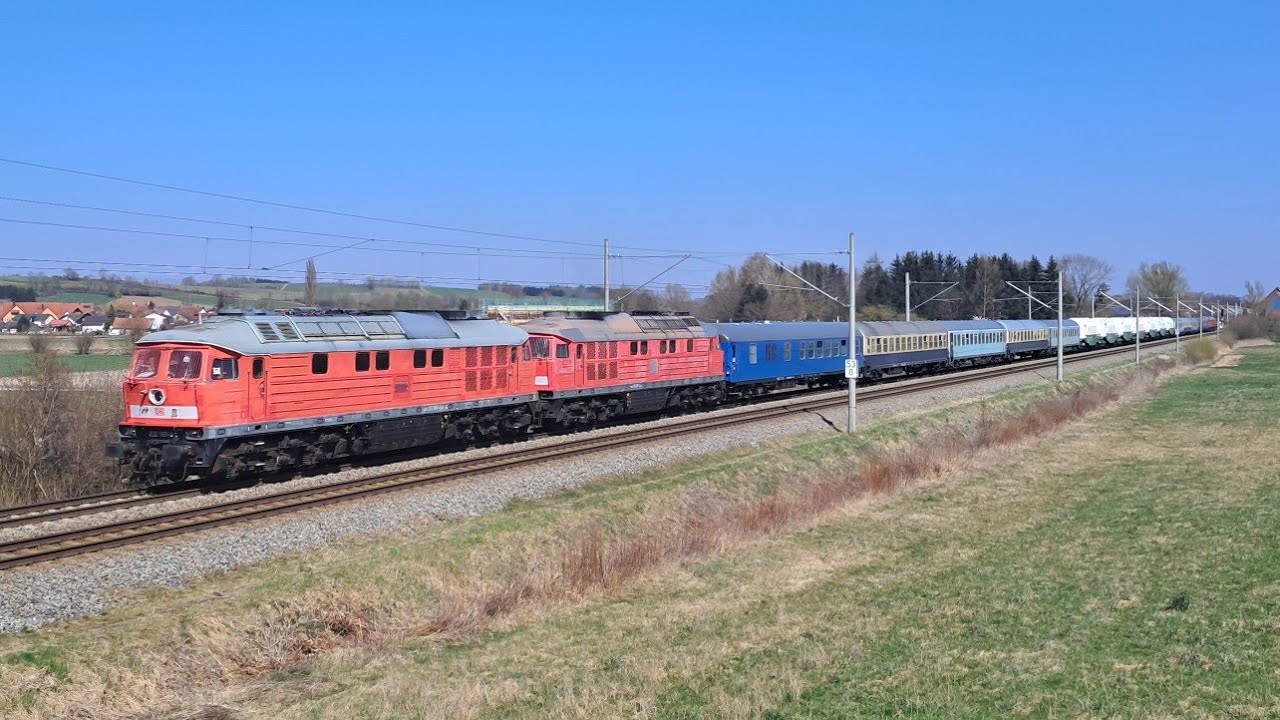Dieselpower extrem - 4x BR232 Ludmilla mit Castor Transport nach Wörth an der Isar, Polizei an Bord