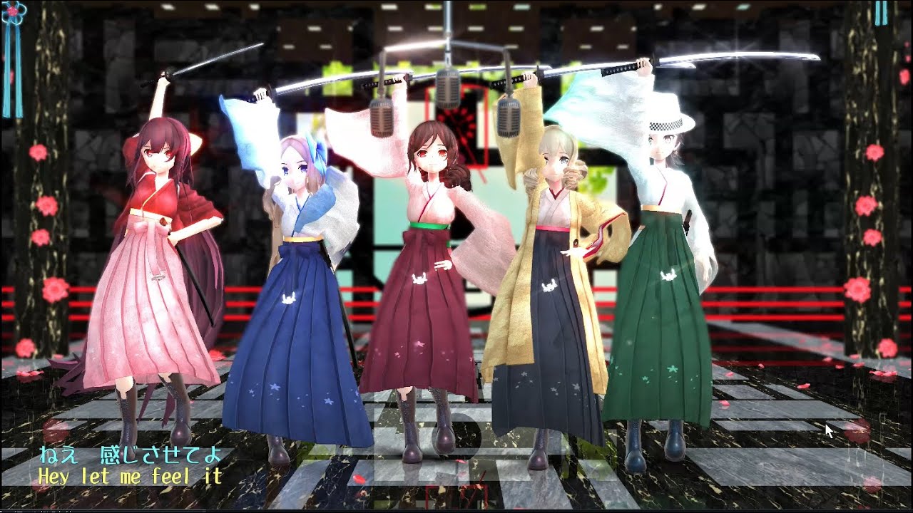 【sdPBR-MMD艦これ】　神風型が日本刀で　”　メグメグ☆ファイアーエンドレスナイト　”　オリジナルVer.　4K