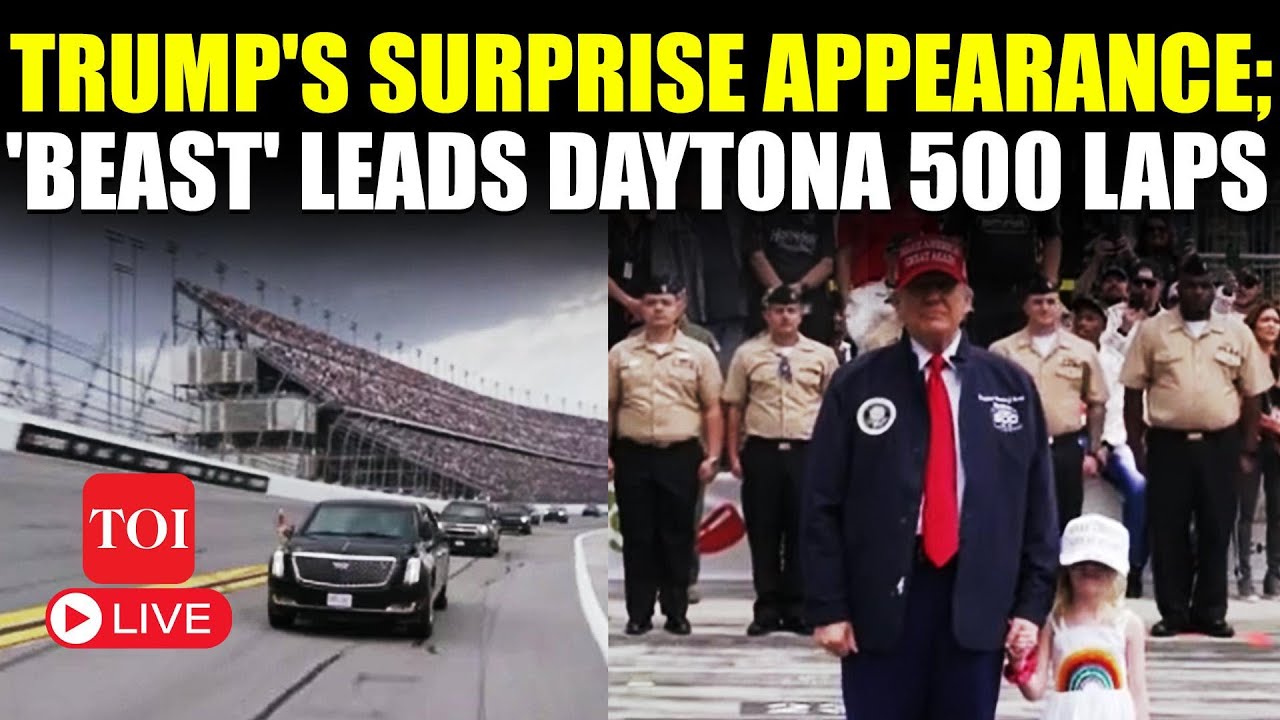 LIVE I Trump's 'Beast' Leads Ceremonial Laps At Daytona 500; 'Big Fan' Says U.S President