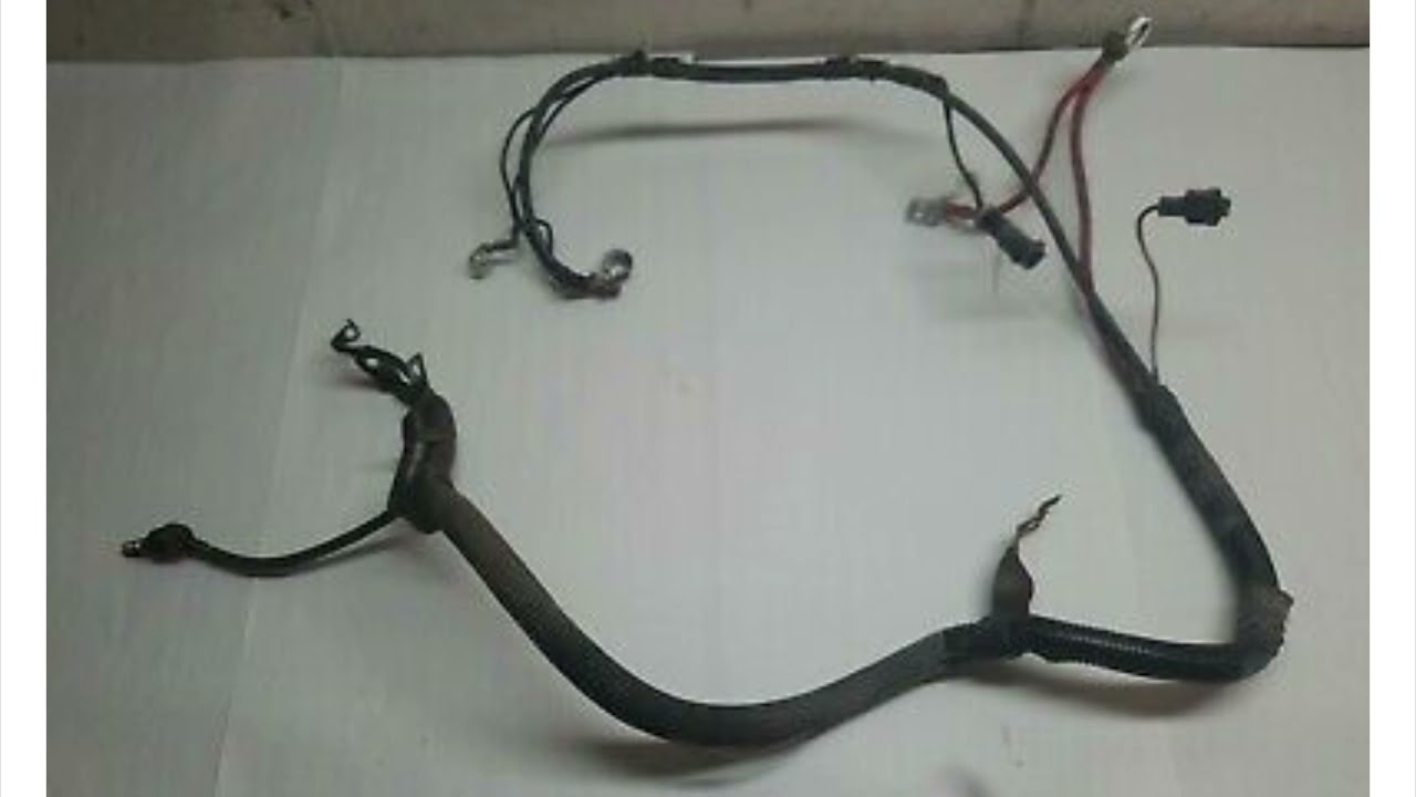 Where your ground wires go: Shown on Mustang: Engine, chassis, hood ground wires negative battery