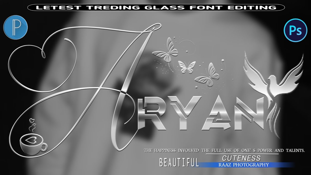 New Glass font editing  | glass font dp editing |How to make glass font dp editing| glass font