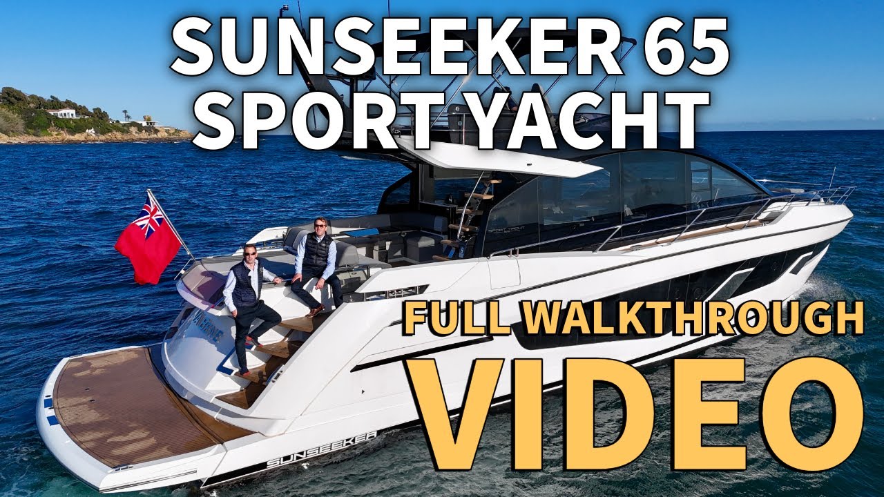 Многократно отмеченная наградами спортивная яхта Sunseeker 65 продаётся в 2022 году | Видеообзор