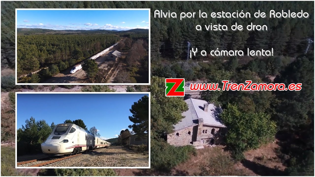 www.TrenZamora.es | Alvias por Robledo a vista de dron y cámara lenta