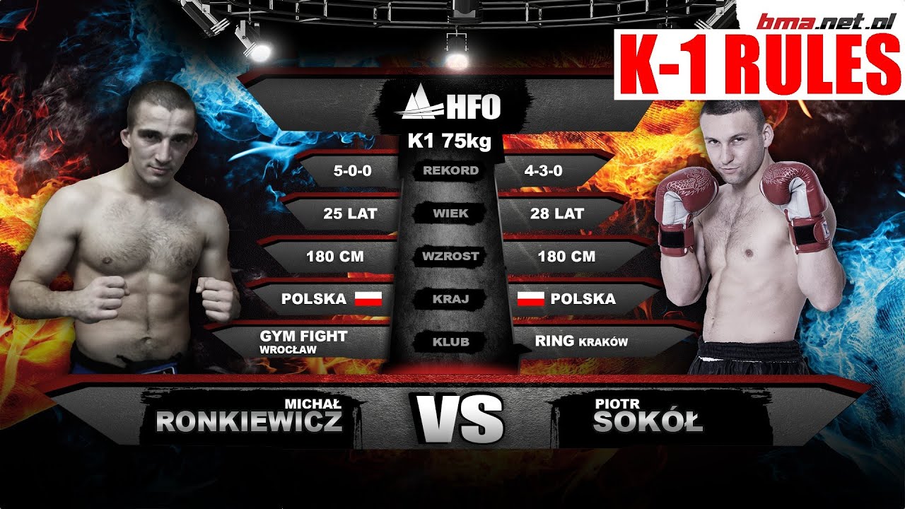 HFO 2: Piotr Sok&oacute;ł vs Michał Ronkiewicz (K-1, 75 kg)