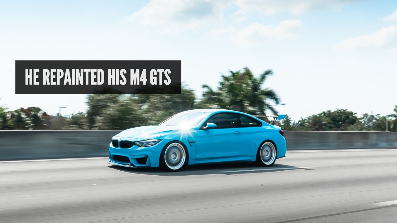 BMW F82 M4 GTS, перекрашенный в цвет «Майами Блю»! - 1 из 1