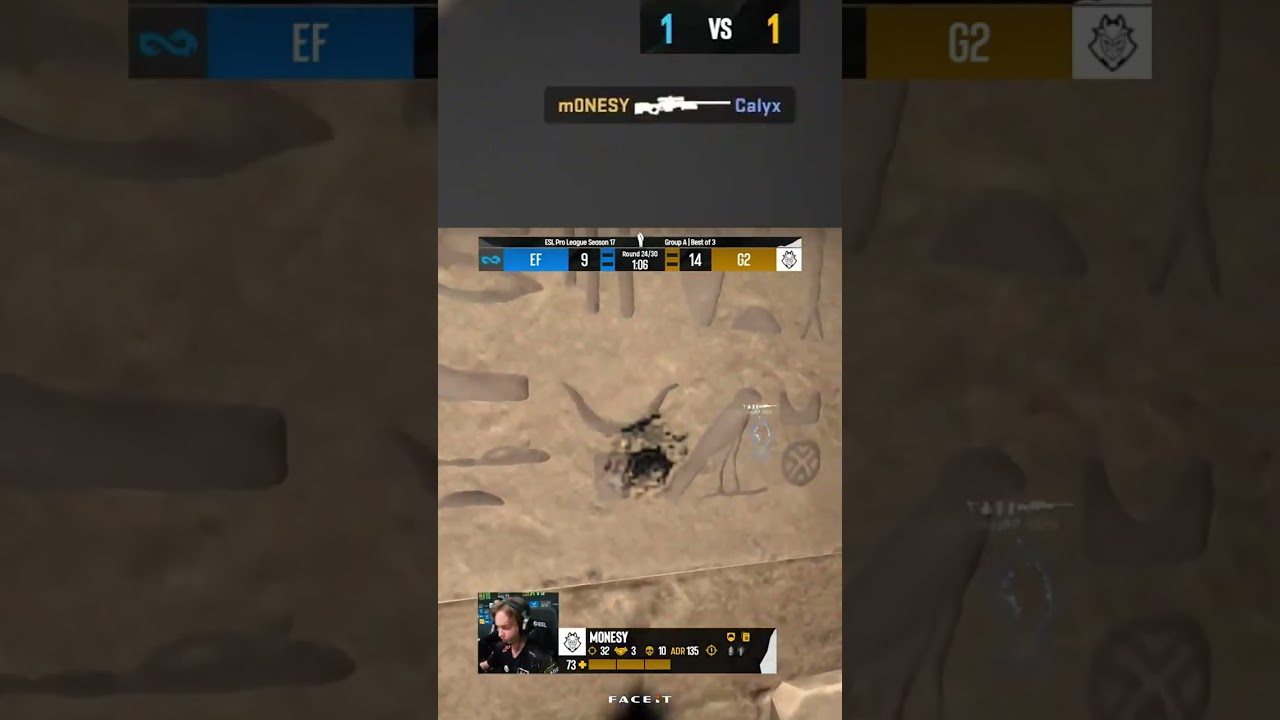 Incredible M0nesy 1v2 Clutch #Shorts #csgo #csgoclips