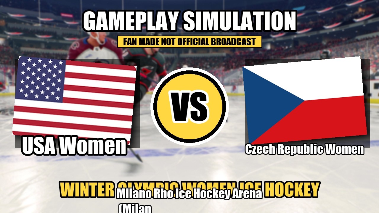 USA Women vs Czech Republic Women | Winter Olympic Ice Hockey | Gameplay Simulation