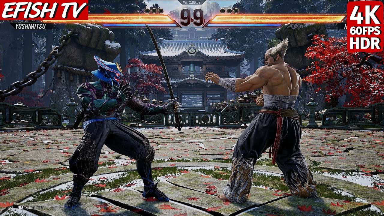 Yoshimitsu vs Heihachi (Hardest AI) - Tekken 8