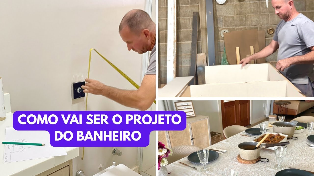 COME&Ccedil;ANDO O PROJETINHO DOS BANHEIROS/ MUITO BOM TER MARIDO PRENDADO/ ROTINA NUBIA VIANA/ ALMO&Ccedil;O 