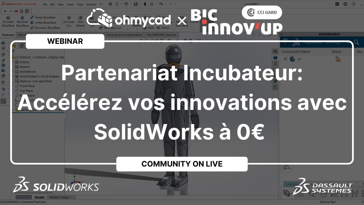 BIC INNOV'UP x OHMYCAD - Partenariat Incubateur pour accélérer vos innovations avec SolidWorks à 0€