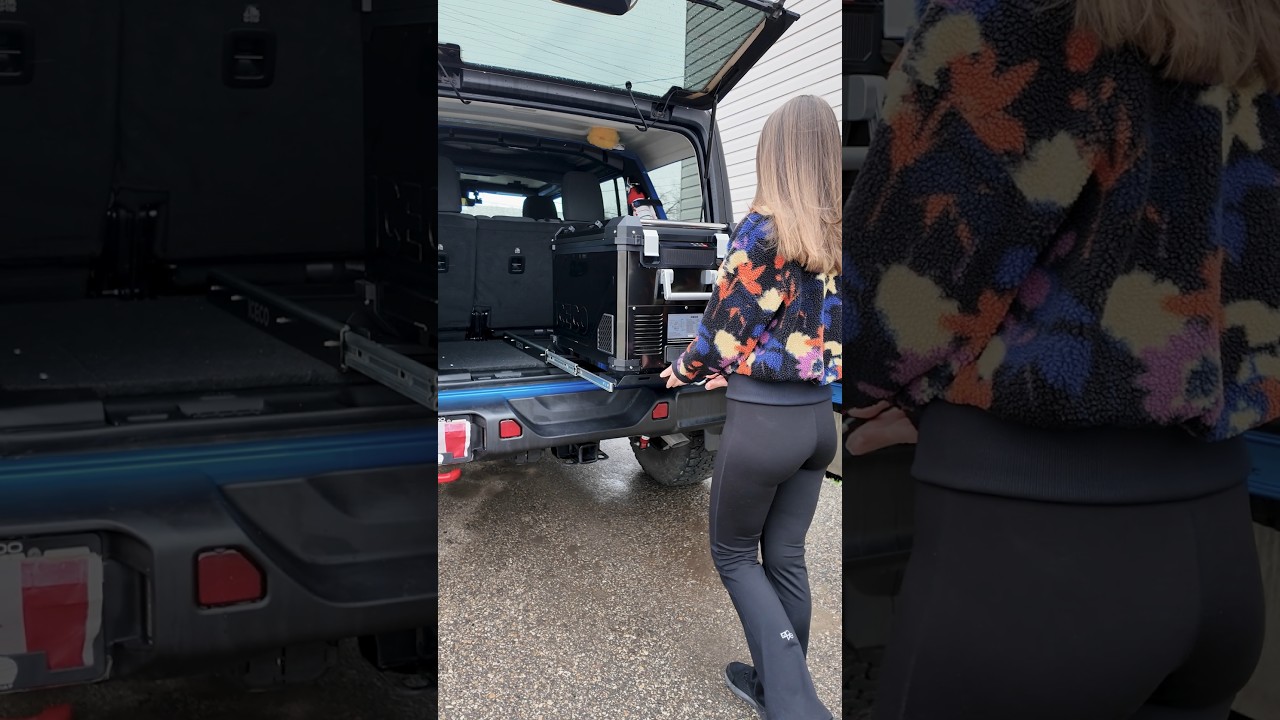 DIY Fridge Slide setup for our JEEP Wrangler