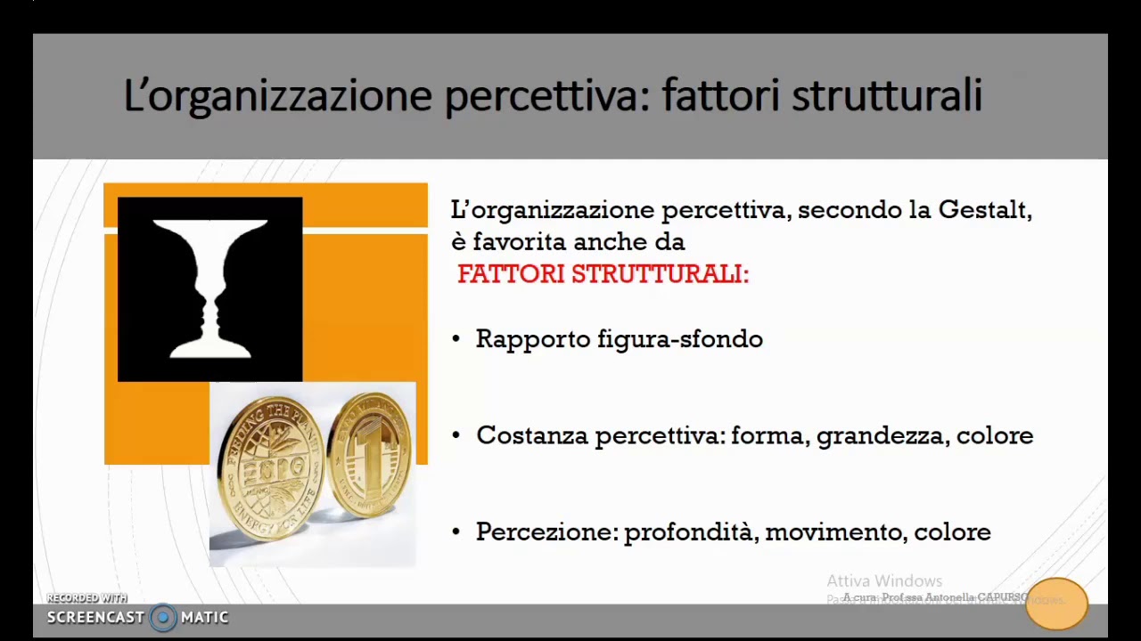 PERCEZIONE: Processi cognitivi - 1°parte -