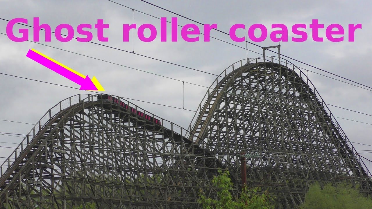 Huge ghost roller coaster! Riesige Geister Achterbahn! WALYGATOR PARC Holzachterbahn Anaconda