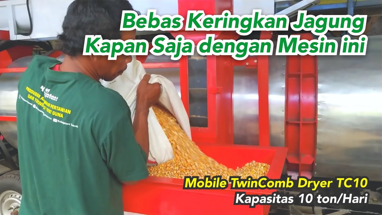 TEKNOLOGI PASCA PANEN MODERN MESIN PENGERING JAGUNG MOBILE DRYER KUBAJATANI