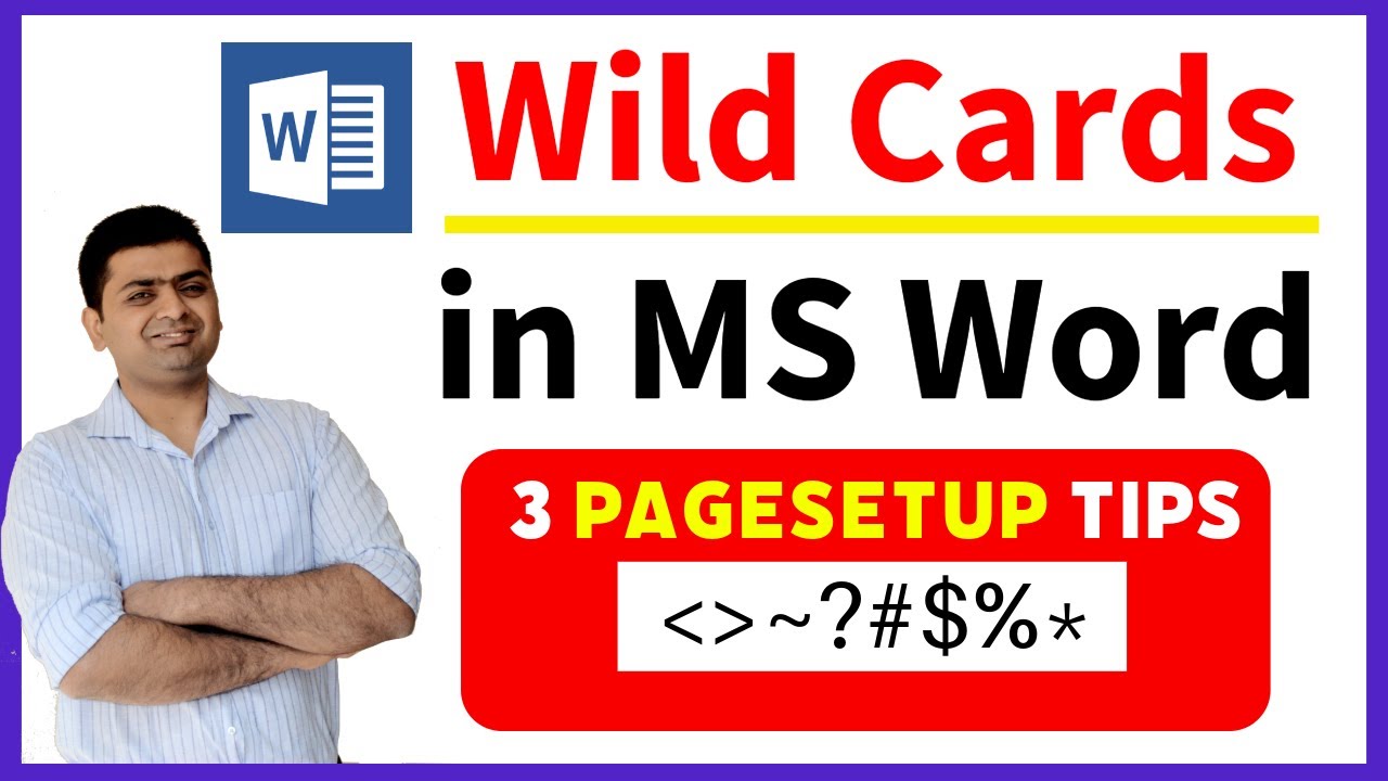 Page Setup Using Wildcards in MS Word || Advance Find and Replace in MS Word
