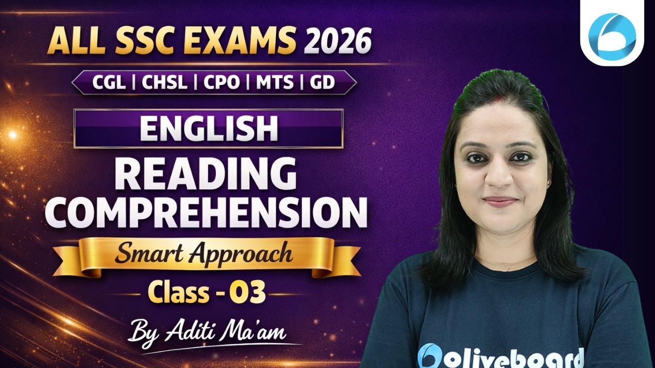 SSC CGL / CHSL / CPO / MTS English Reading Comprehension Strategy 2026 | Smart Approach Part 3