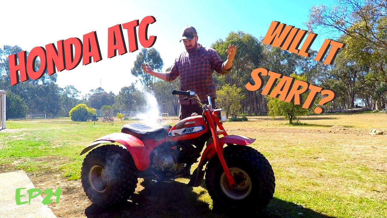 WILL IT START? HONDA ATC 110 Three Wheeler Trike Motorcycle Restoration Project at Rusted Iron Ranch