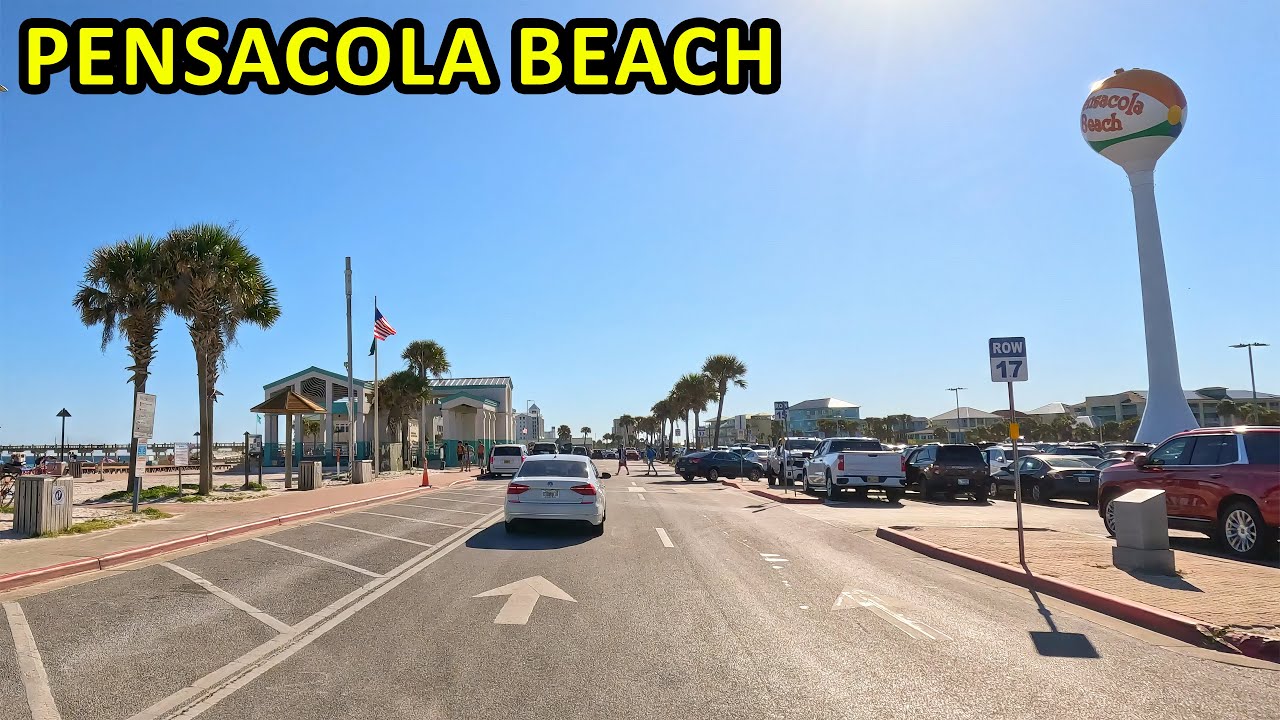 Pensacola Beach Florida Driving Through