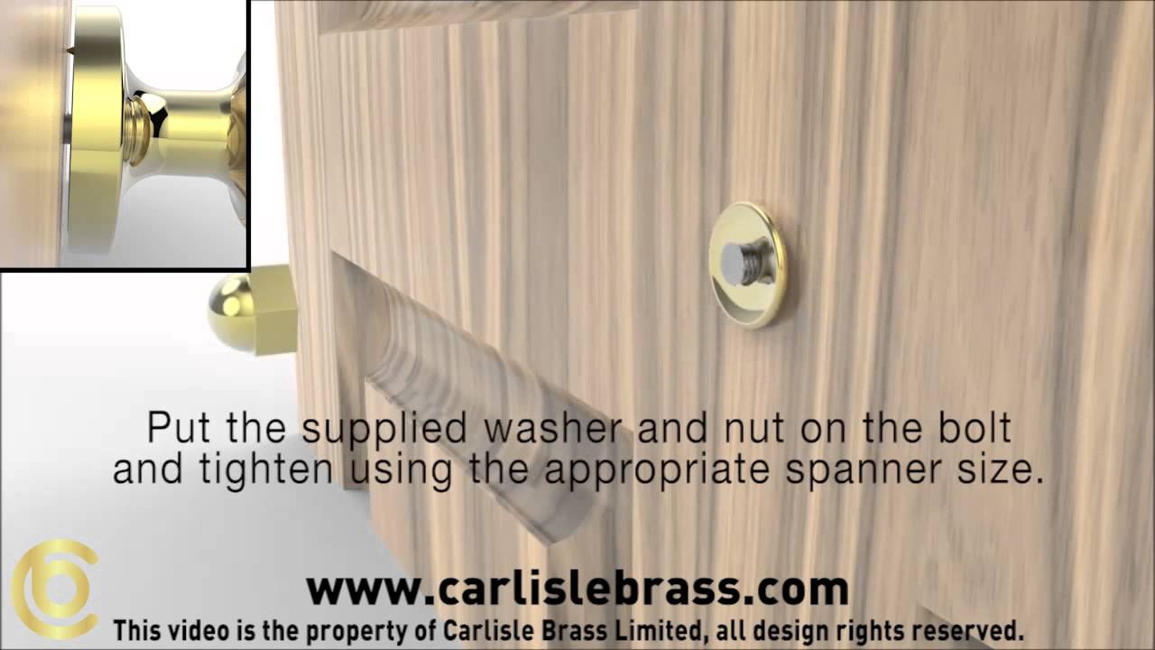 More Door Handles - Carlisle Brass Centre Door Knob Fitting Instructions