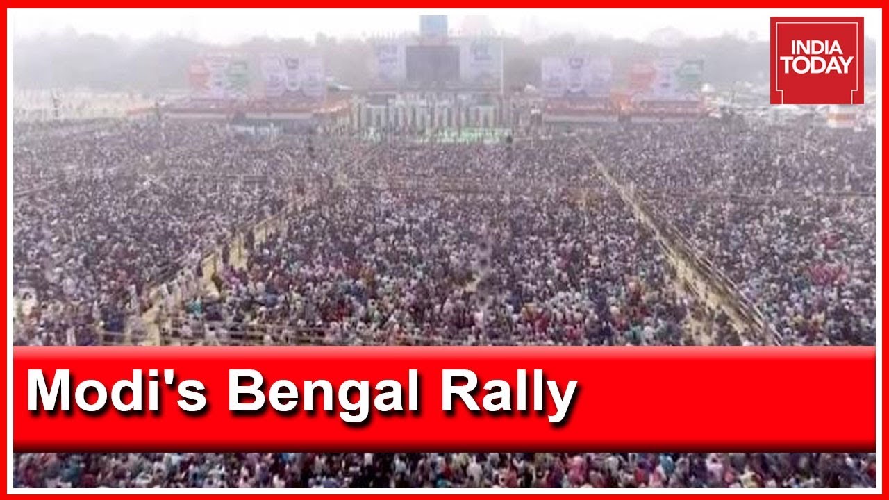 Preparations In Full Swing At Brigade Parade Ground For PM Modi's Kolkata Rally