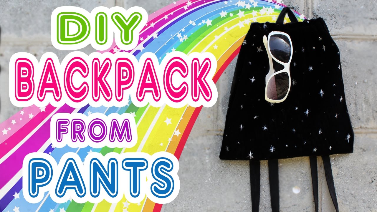 EASY DIY BACKPACK NO SEW TUTORIAL FROM OLD JEANS GALAXY STARS FROM SCRATCH