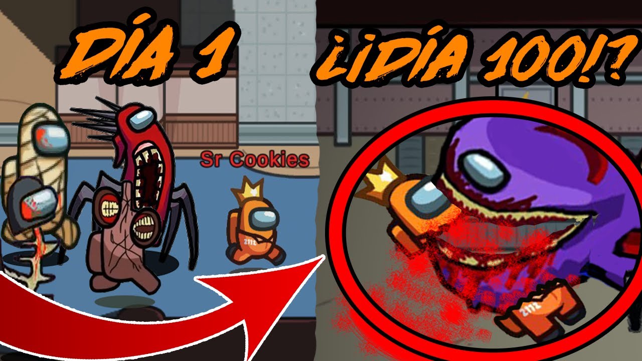 SOBREVIV&Iacute; 100 DIAS CONTRA TODOS Los IMPOSTORES MALDITOS De AMONG US 😱 PELICULA De Sr Cookies