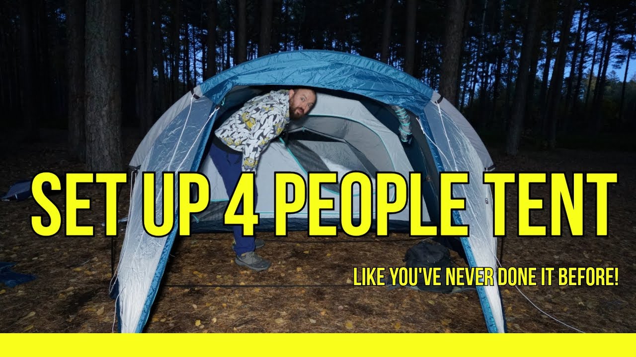 How to Set Up a 4-Person Tent | Decathlon MH100 XXL Camping Tent Tutorial