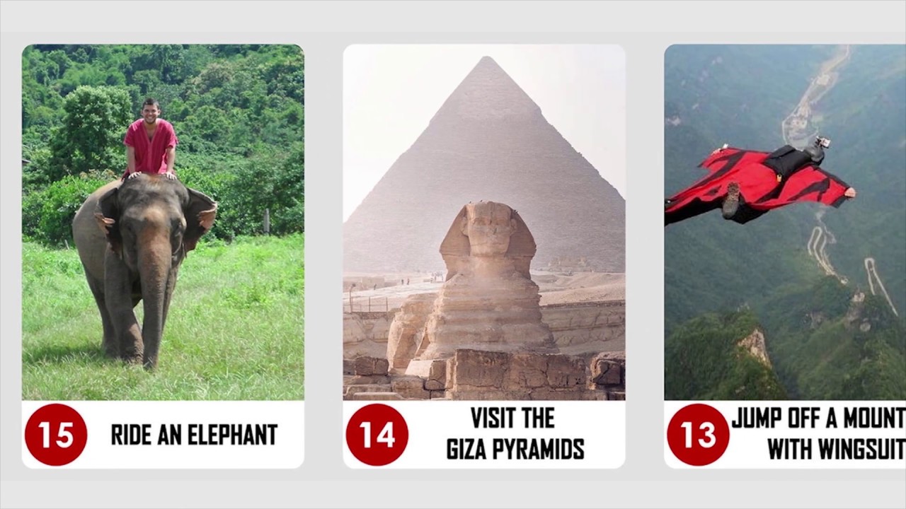 100 Things To Do Before You Die (The Bucket List)
