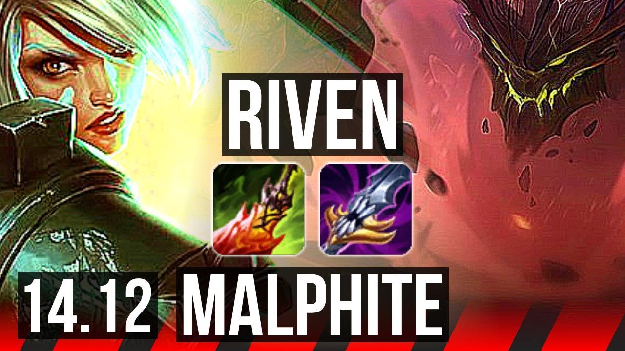RIVEN vs MALPHITE (TOP) | 6k comeback, Rank 6 Riven, 9/2/10, Dominating | VN Grandmaster | 14.12