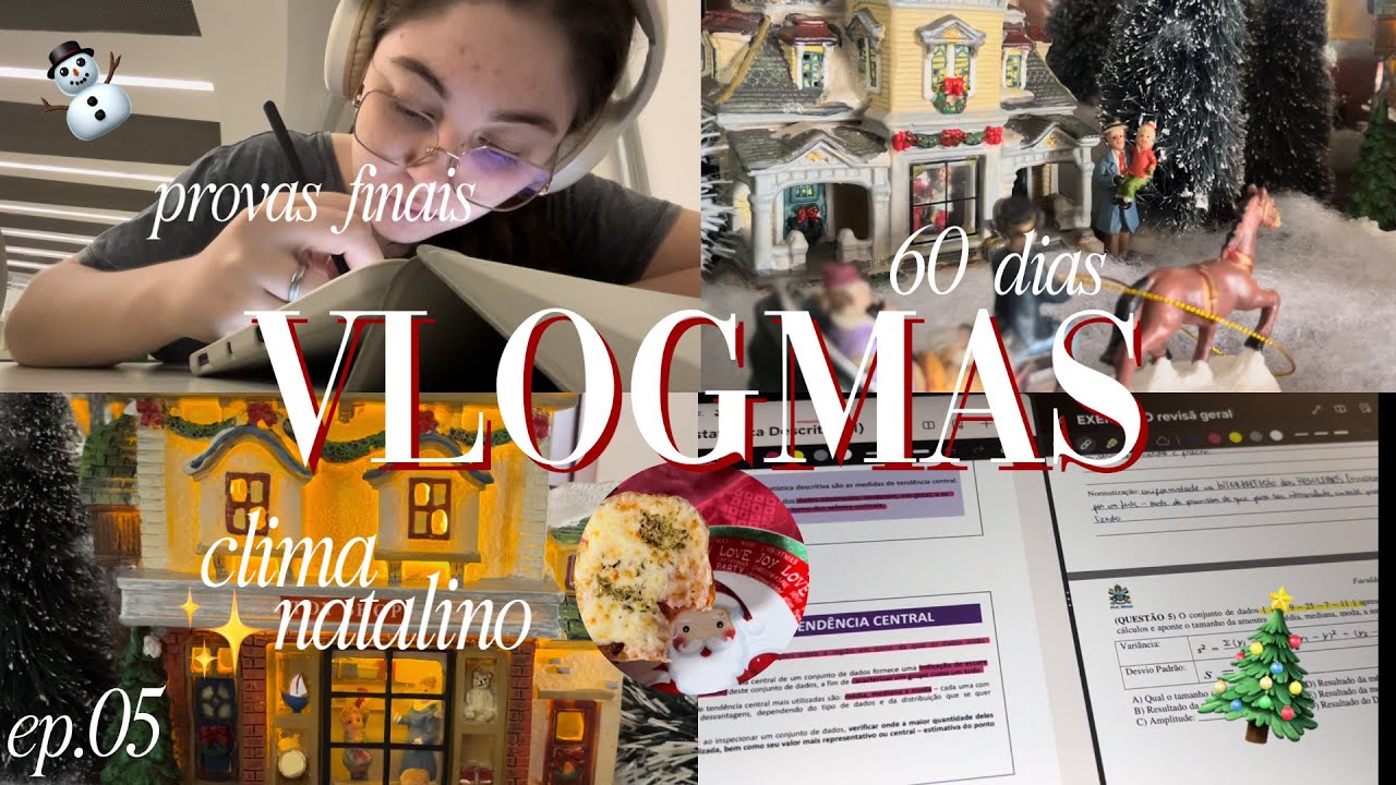 VLOGMAS🎄✨estudando para as provas finais, autoescola, clima natalino e bate papo | 60 dias ep.05