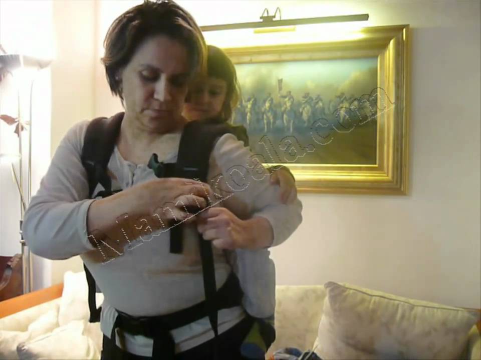 Mochila Boba, posición delante y a la espalda, con nena de 3 años