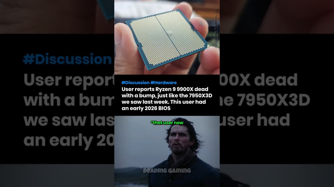 User reports Ryzen 9 9900X dead with a bump