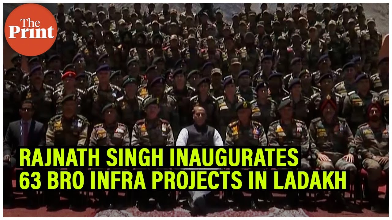 Defence minister Rajnath Singh inaugurates 63 BRO infrastructure projects in Ladakh