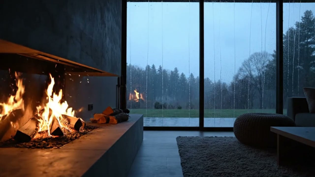 🔥 Burning Fireplace in Warm Room | Crackling Fire Sounds No Music (2 Hours)
