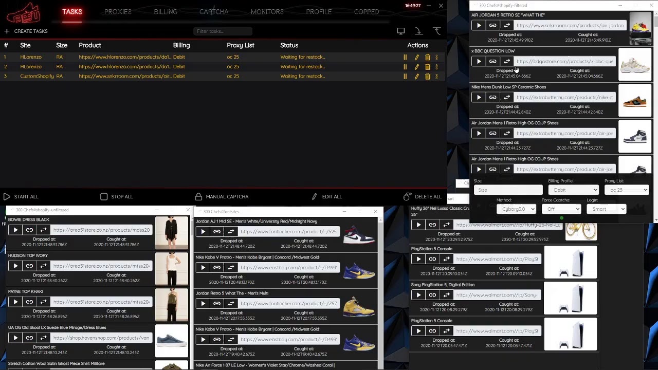 Watching restocks. 3 copped what the fives.NSB Oculus proxies