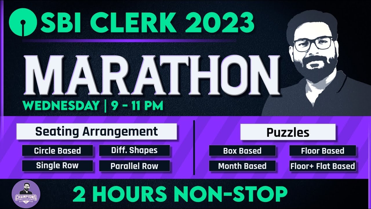 SBI Clerk 2023 Marathon | SBI Clerk Reasoning Preparation 2023 by Saurav Singh | Champions Reasoning