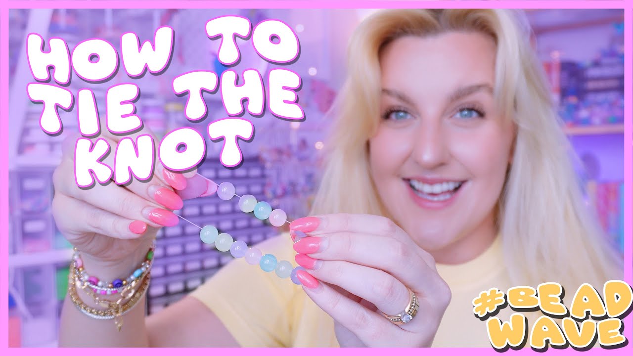 how to tie elastic bracelets - most secure knot 🥥🌴🌺🍍🌸