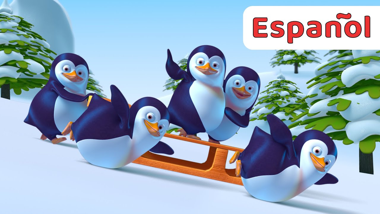 Cinco Pingüinos, A Bailar | Pingüino Canciones Infantiles | Animales | Fun For Kids TV